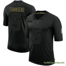 Mens Kansas City Chiefs Tommy Townsend Black Authentic 2020 Salute To Service Kcc216 Jersey C833